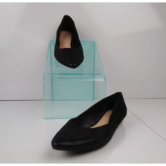 Michael By Michael Shannon Alara Black Pointed Toe Flats Size 8 - Picture 1 of 8